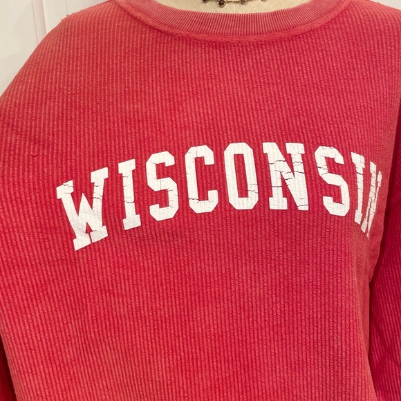 Wisconsin Red Ribbed Sweater - Picture 2 of 7